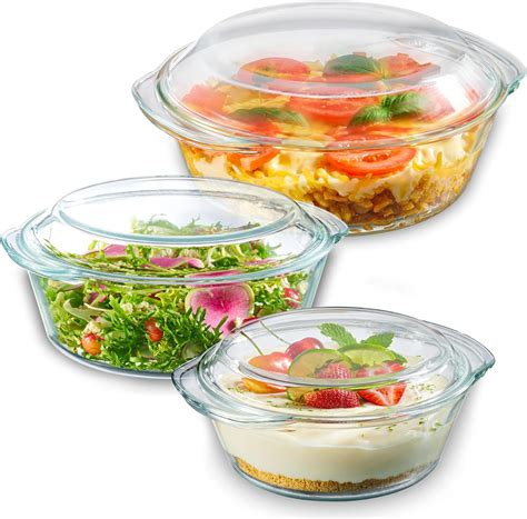 Buy Femora Borosilicate Glass Microwave Safe Multipurpose Casseroles ...