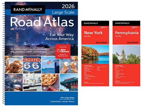 Rand McNally 2026 Large Scale Road Atlas with Easy to Read New York ...