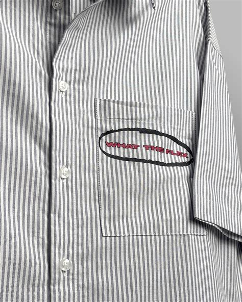 Classic Black Half Sleeves Striped Shirt