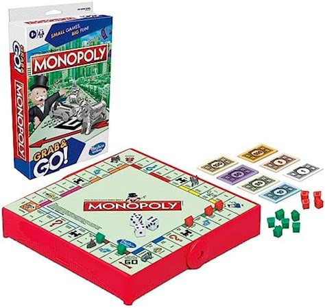 Buy Monopoly Grab and Go Game for Kids Ages 8 and Up, Portable Game for ...
