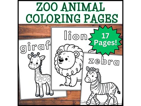 Zoo Animals Coloring Pages For Toddlers [2025]