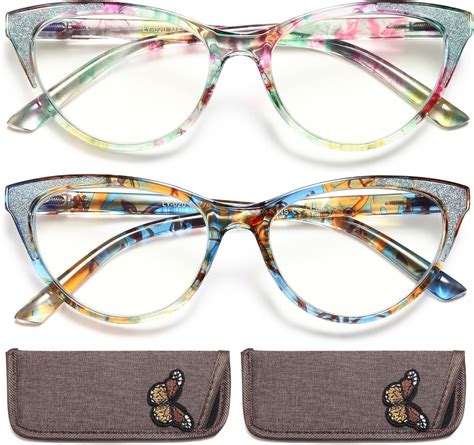Amazon.com: YTDBNS Reading Glasses for Women Cat Eye - Blue Light ...
