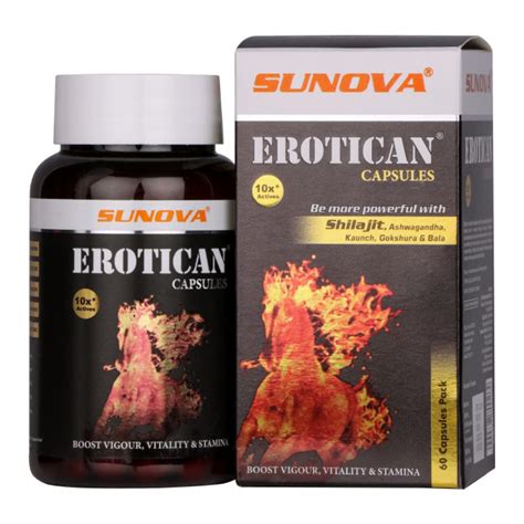 Buy SUNOVA Erotican 60 capsules, 600 mg Online at Low Prices in India ...