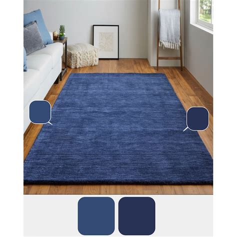 Room Envy Celano 2 X 3 Wool Midnight Navy Blue/Dark Blue Indoor Solid ...