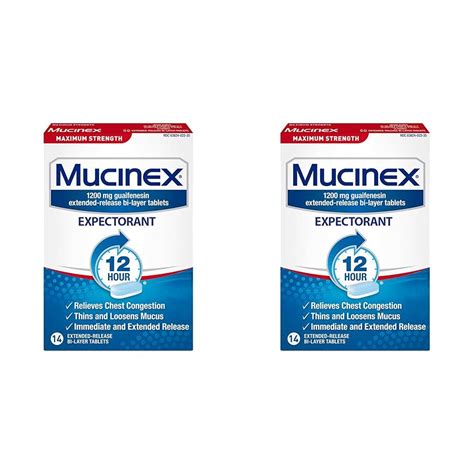 Buy Mucinex Chest Congestion, Maximum Strength 12 Hour Release s, 14ct ...