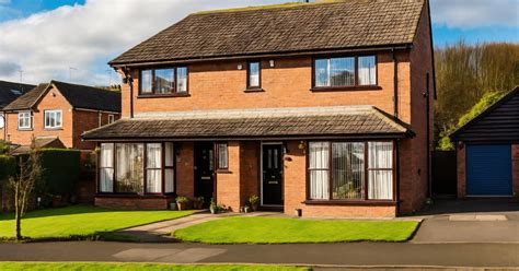 Lexica - Show the facade of a typical middle class house in Macclesfield UK