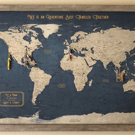 Large Push Pin World Map 的图像结果