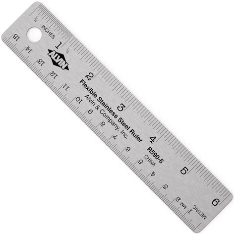 ALVIN Stainless Steel Ruler 6 Inches Model R590-6 Drawing and Design ...