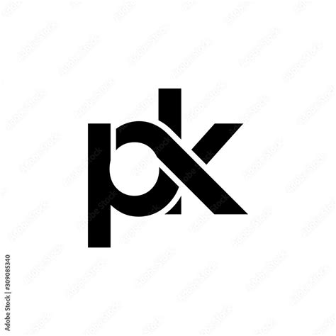 Initial monogram letter pk logo design template Vector Image