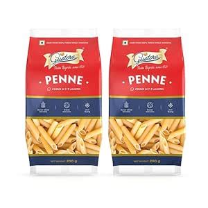 Gustora Penne Pasta Combo Pack Of 2 I Durum Wheat Semolina I Rich In ...