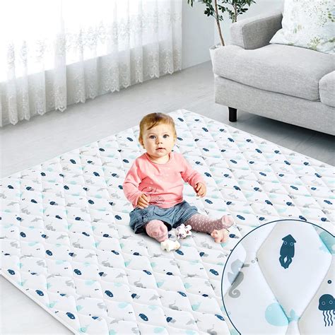 Amazon.com : Premium Foam Baby Play Mat 50" X 50", Playmat for Babies ...