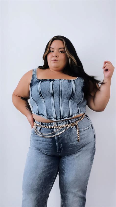 Denim on Denim Plus Size Outfit - Natalie in the City