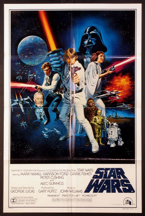 STAR WARS (1977) Original one sheet size, 27x41 movie poster. | Star ...