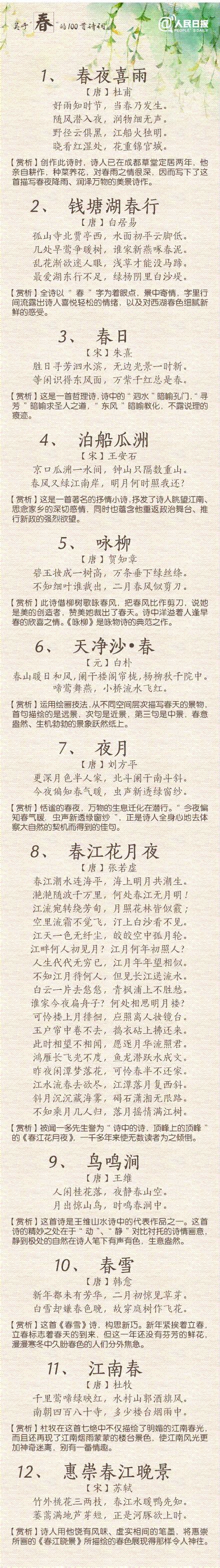 立春的春卷，春饼，春光美，关于春的100首诗词 | www.wenxuecity.com | Sheet music, China food ...