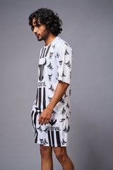 Go Devil With Logo Printed White Co-ord Set for Men - Go Devil