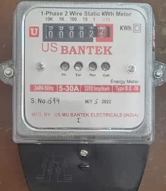 Single Phase Counter Sub Meter (5-30A, 2 Wire, 240v,50 hz, 3200 IMP kwh ...