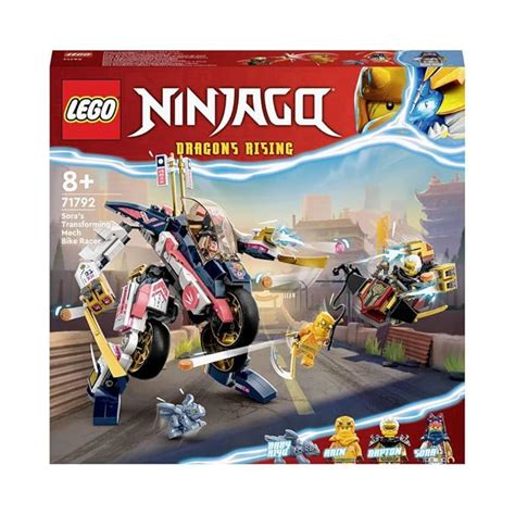 LEGO NINJAGO Sora’s Transforming Mech Bike Racer 71792 Building Toy Set ...