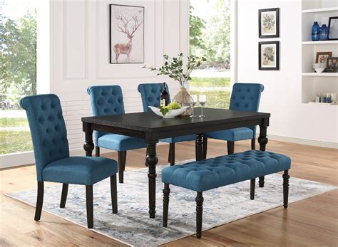 Navy Blue Dining Room Table And Chairs : 18 Gray Dining Room Design ...