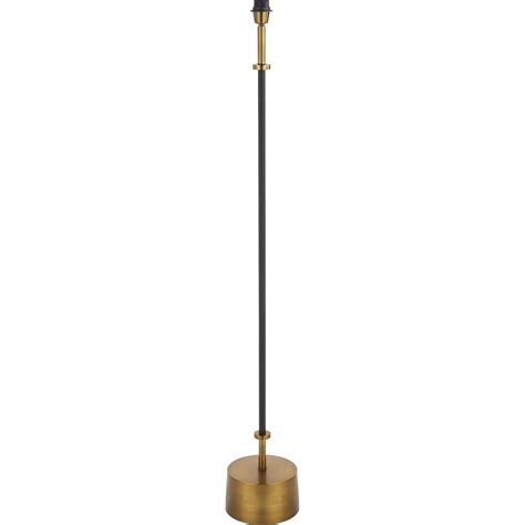 Black Croc and Antique Brass Metal Floor Lamp Base Only - Home Living