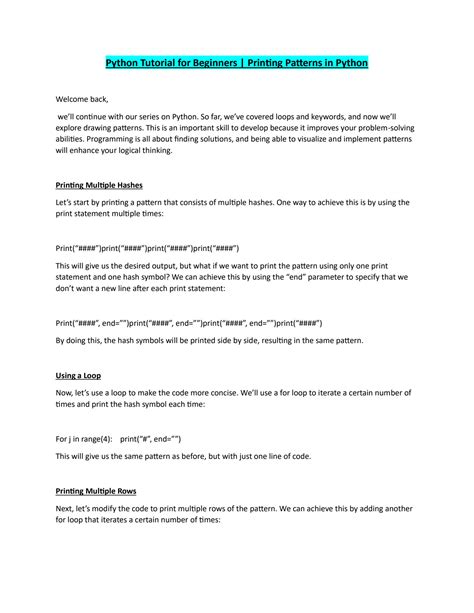 Image result for Pattern Printing Python Logic