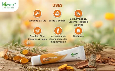 Scortchnil Ointment 25gm 100% Ayurvedic wound care ointment for burns ...