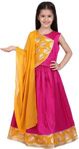 Hopscotch Girls Lehenga Choli Ethnic Wear Printed Lehenga, Choli and ...