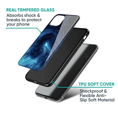 Dazzling Ocean Gradient iPhone 16 Pro Max Glass Back Cover - Flat 35% ...