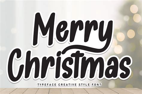 Merry Christmas Font by andikastudio · Creative Fabrica