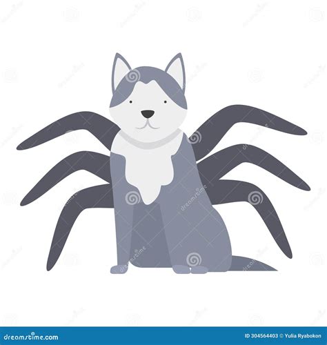 Spider Dog Costume Icon Cartoon Vector. Animal Party Stock Vector ...