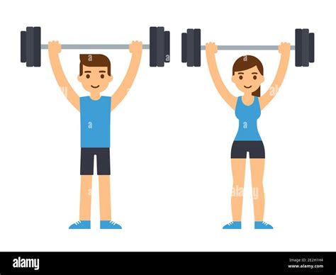 Old Man Lifting Weights Clip Art