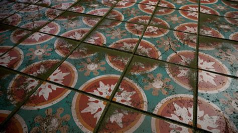 Old tile floor free Texture | CGTrader