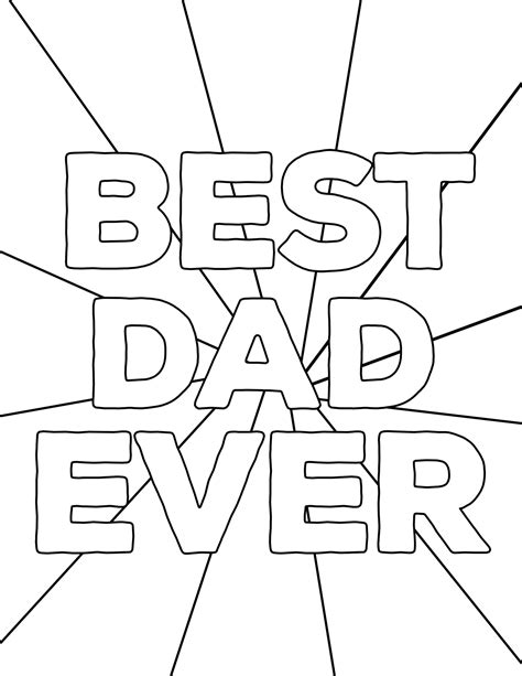 Collection of Father's Day Printable Coloring Pages - Free Printable