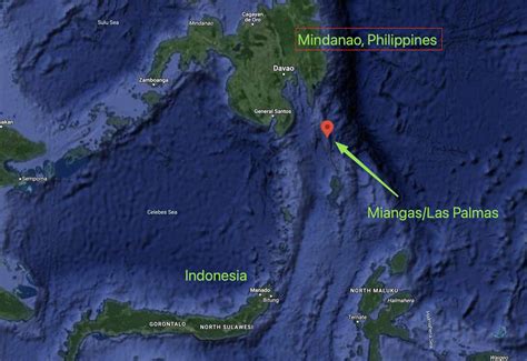 Map Of Miangas Indonesia