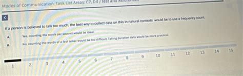 Solved: Modes of Communication: Task List Areas: C7, 04 / lest a d