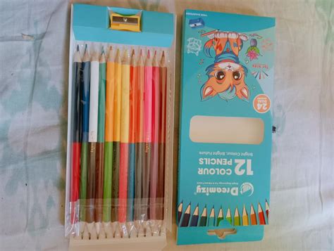 Dreamizy - Dual Colour Pencils - 12 Pencils | 24 Shades with Sharpener ...