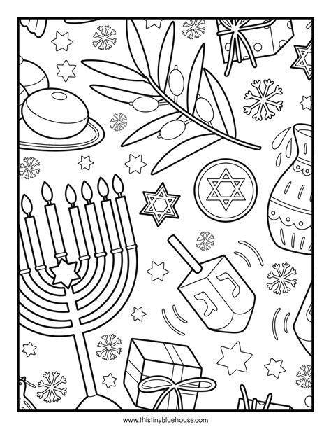 15+ Hanukkah Coloring Pages - This Tiny Blue House