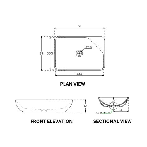 Hindware - Table Top Rectangle White Wash Basin - MARVEL 91090 by Decure.in