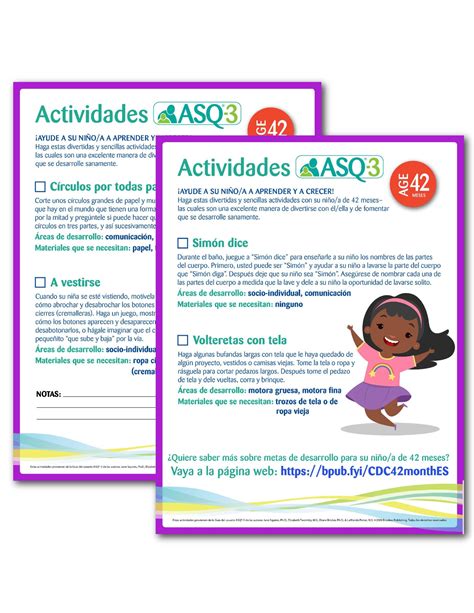 ASQ-3 actividades de los padres – 42 meses - Ages and Stages