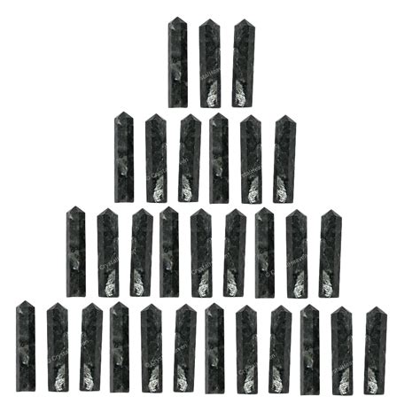 Larvikite Pencil Points - Premium Crystal Pencil Points - Crystal Heaven