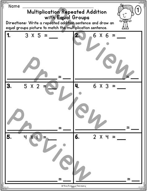 Multiplication Equal Groups Worksheets Equal Groupings: Multiplication