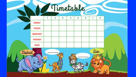 School Time Table | Design 3 - Your Home Teacher