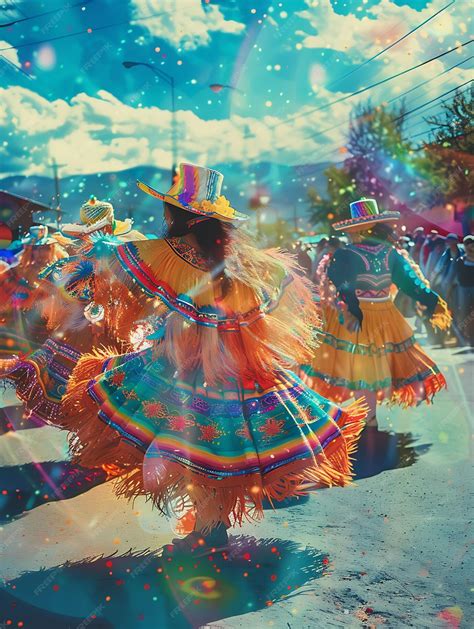 People Participating in a Traditional Bolivian Dance During Neighbor Holiday Activities ...