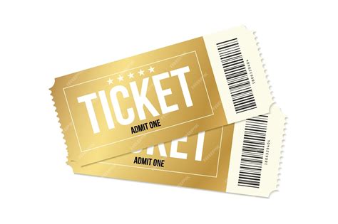 Premium Vector | Two cinema golden tickets Gold movie or theatre ...