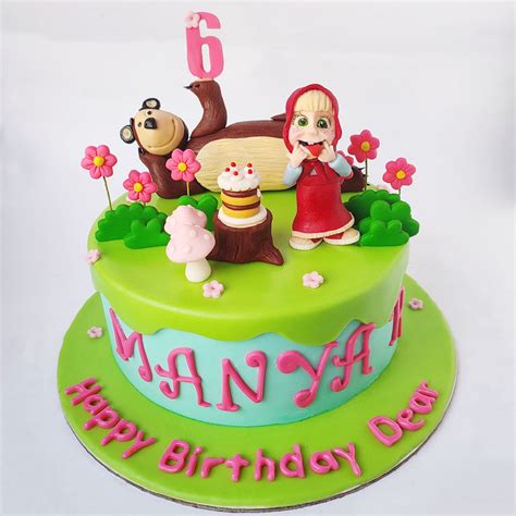 Masha And The Bear Birthday Theme Cake