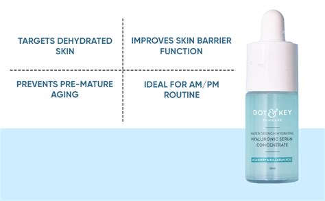 Dot & Key Hydrating Hyaluronic Acid Serum With Vitamin C + E | For ...