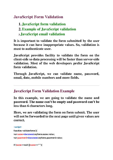 Image result for Validation JavaScript Nul