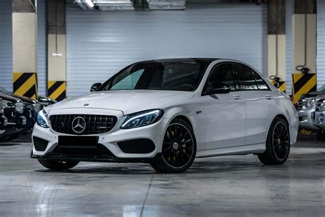 Rent Mercedes Benz C43 AMG White in Dubai - Sedan - Octane.Rent
