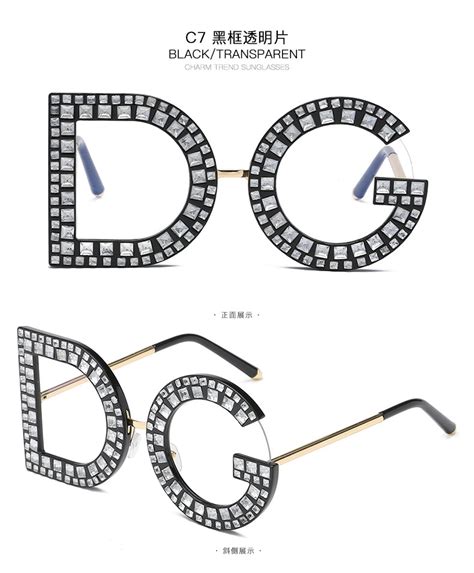 2020新款金属字母个性dg太阳镜 欧美时尚太阳眼镜黑科技潮流墨镜-阿里巴巴