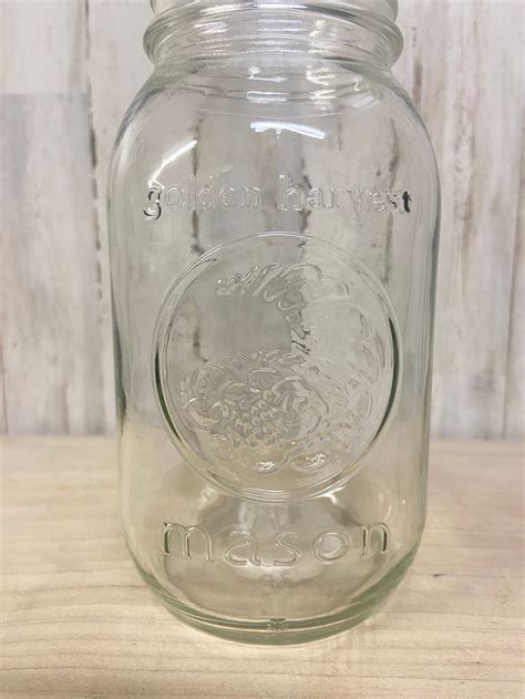 Vintage Golden Harvest Mason Canning Jar 1qt - Etsy