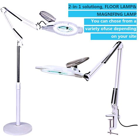 LED Magnifying Floor Lamp, Kirkas 2-in-1 Magnifying Glass with Light ...